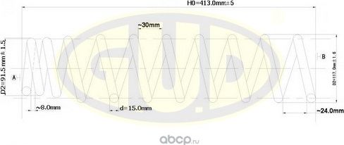 Пружина подвески G.U.D.. Артикул GCS095092