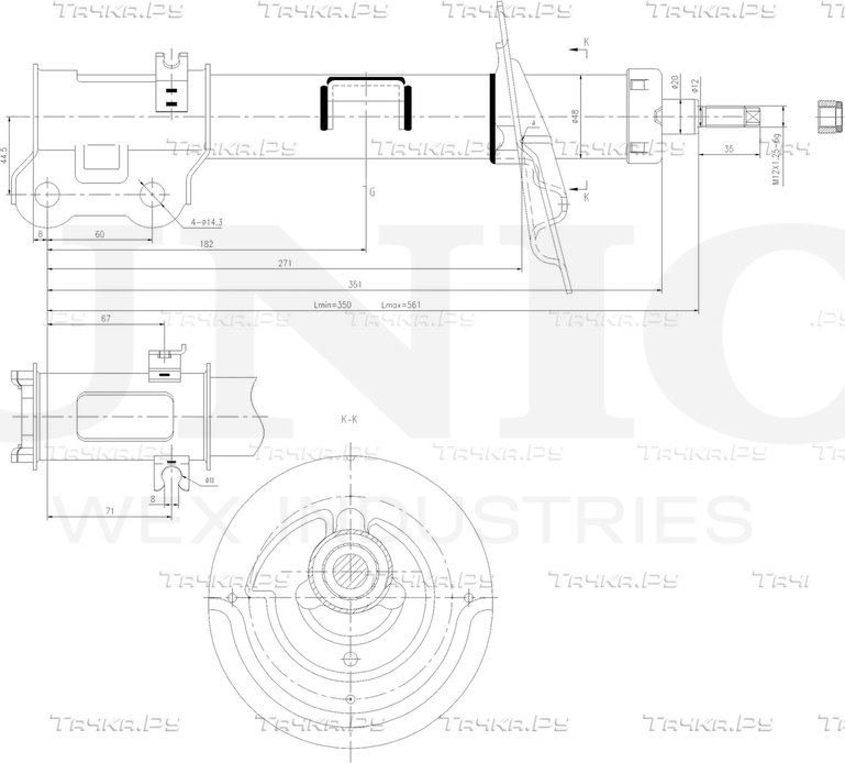 Амортизатор подвески (Unio). Артикул SAB-10351