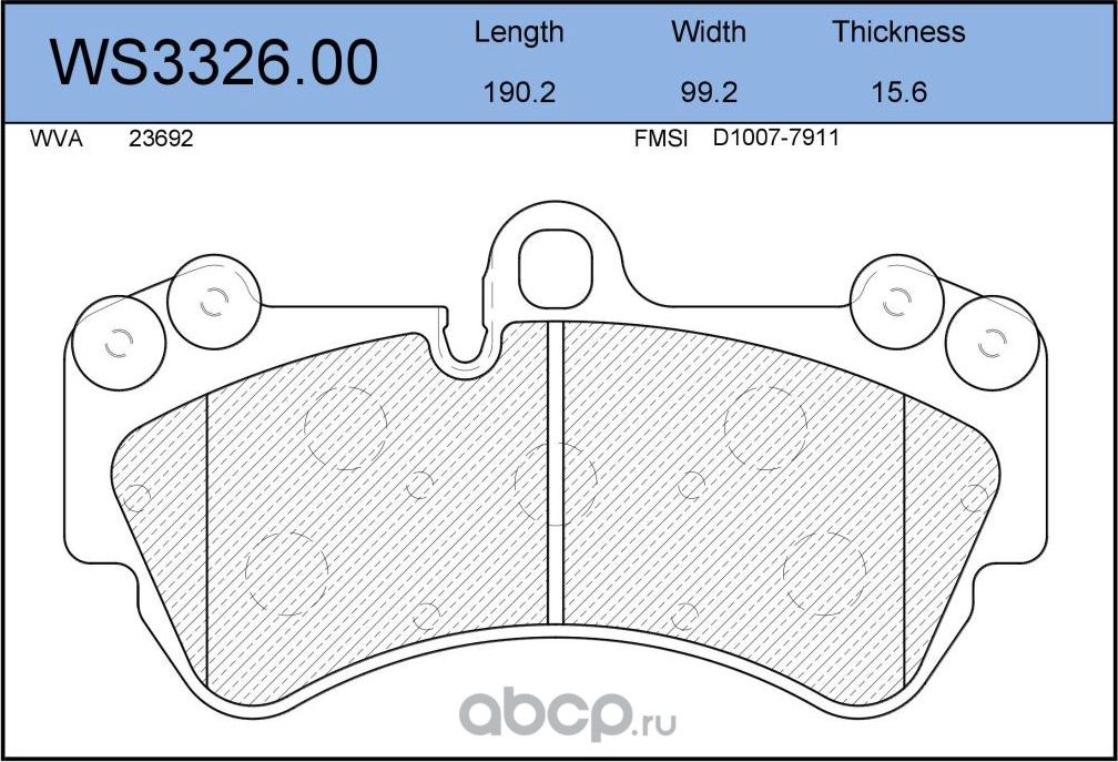 Колодки тормозные дисковые передние PORSCHE CAYENNE 22, AUDI (Jeenice). Артикул WS332600