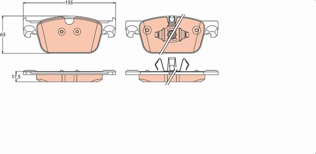 Тормозные колодки TRW. Артикул GDB2221