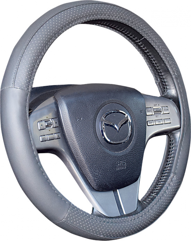 Оплётка на руль Hadar Rosen Napoli (размер M, искусственная кожа, цвет СЕРЫЙ). Артикул 30304