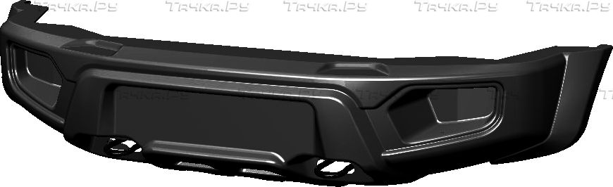 Бампер передний АВС-Дизайн для УАЗ Patriot 2014-2026. ЛЁГКИЙ, без оптики, чёрный. Артикул ABC.UAZ.FB.17B