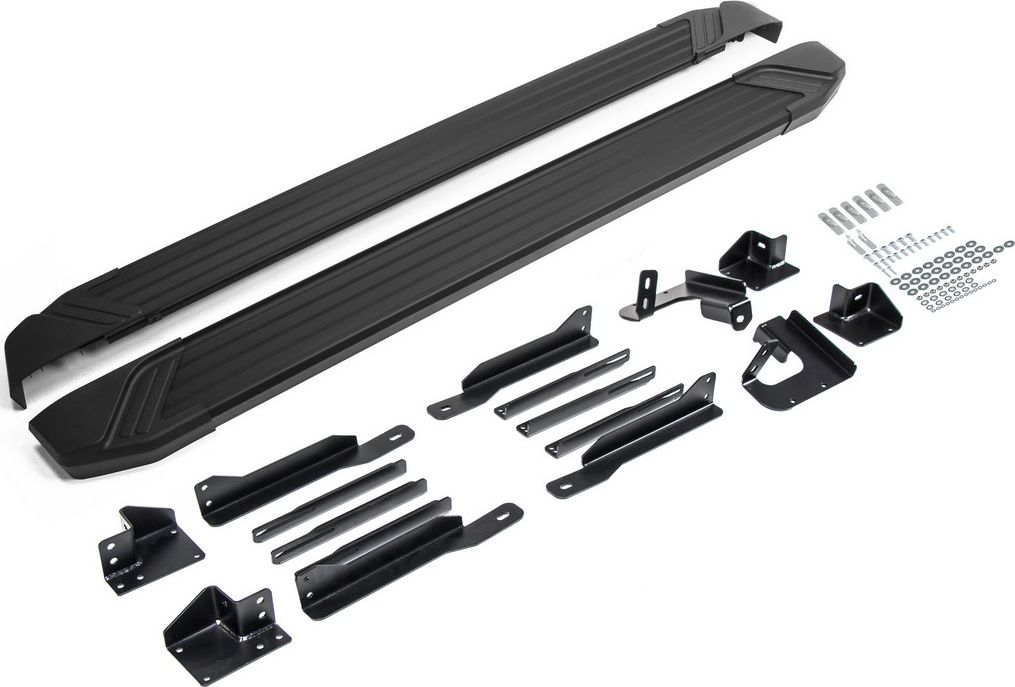 Пороги на автомобиль "Black" Rival для Kia Sorento IV поколение 2020-2026. Артикул F180ALB.2313.2