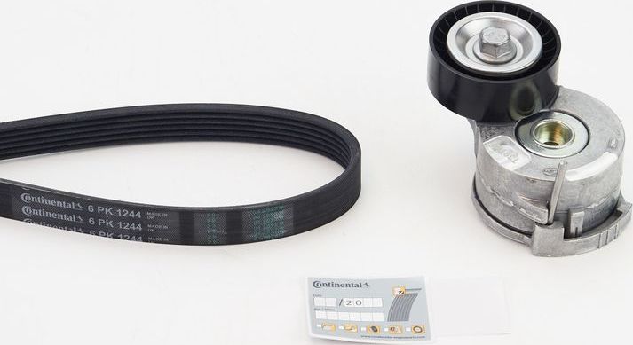 Приводной ремень поликлиновой с роликами (комплект) ContiTech. Артикул 6PK1244K2