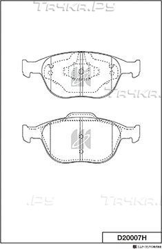 Тормозные колодки MK Kashiyama передние для Ford Fiesta IV 1995-2003. Артикул D20007H