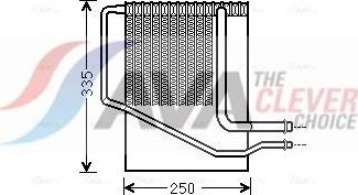 Испаритель кондиционера AVA (алюминий). Артикул CRV126