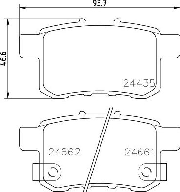 Тормозные колодки Nisshinbo задние для BYD F6 2008-2014. Артикул NP8009