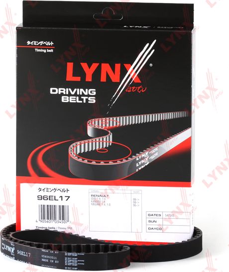 Ремень ГРМ LYNXauto для Renault Sandero II 2007-2009. Артикул 96EL17