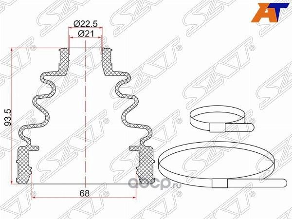 ПЫЛЬНИК ШРУСА ВНУТРЕННИЙ FR MAZDA CX-5 BKFD-021 (SAT). Артикул BKFD021