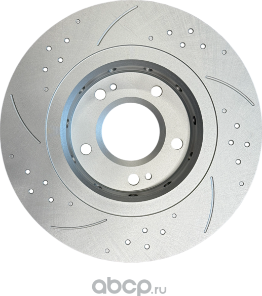 Передний тормозной диск Evolution с перфорацией и насечками, в покрытии GEOMET (Powerstop). Артикул JBR1134