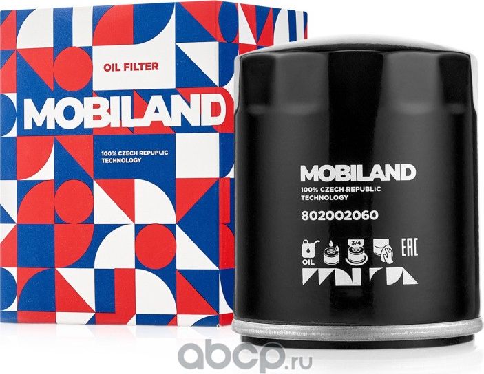 Фильтр масляный для а/м FORD FOCUS I (DFW), FOCUS II (DB_, FCH, DH), FOCUS III, (Mobiland). Артикул 802002060