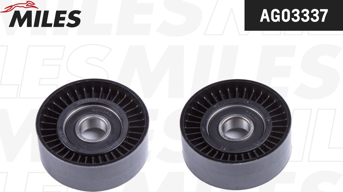 Натяжной ролик (натяжитель) приводного поликлинового ремня Miles. Артикул AG03337