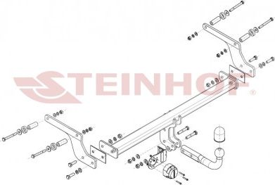 Фаркоп Steinhof для Dacia Duster III 2WD/4WD 2018-2026 Быстросъемный круг. Артикул D-016