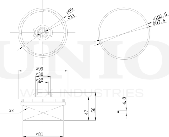 Фильтр топливный (Unio). Артикул FLT-50042