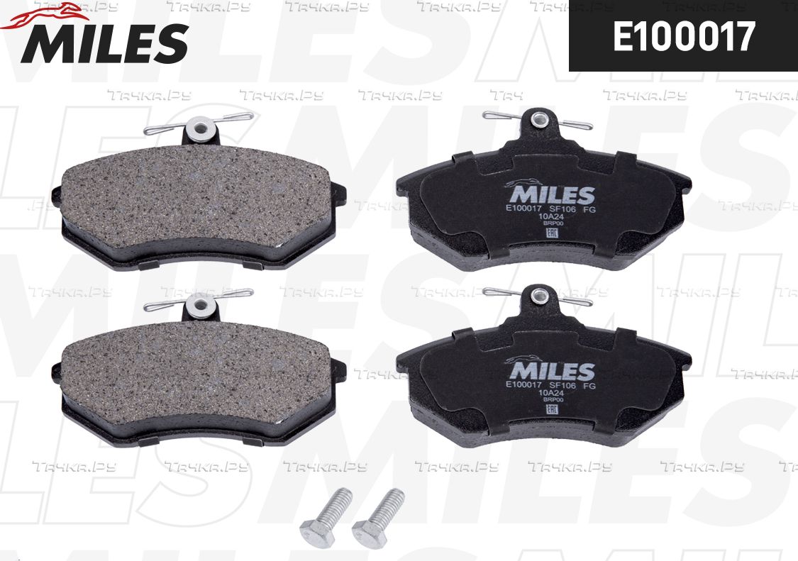 Тормозные колодки Miles (Semi-Metallic) передние для Audi Cabriolet 1991-2000. Артикул E100017