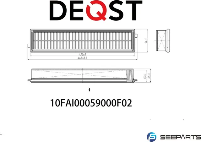 Фильтр воздушный (10FAI00059000) (Deqst). Артикул 10FAI00059000