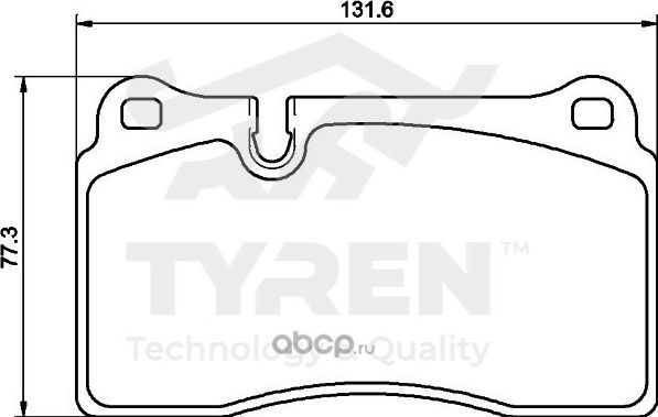 Колодки тормозные дисковые | перед | (Tyren). Артикул TYR1219871