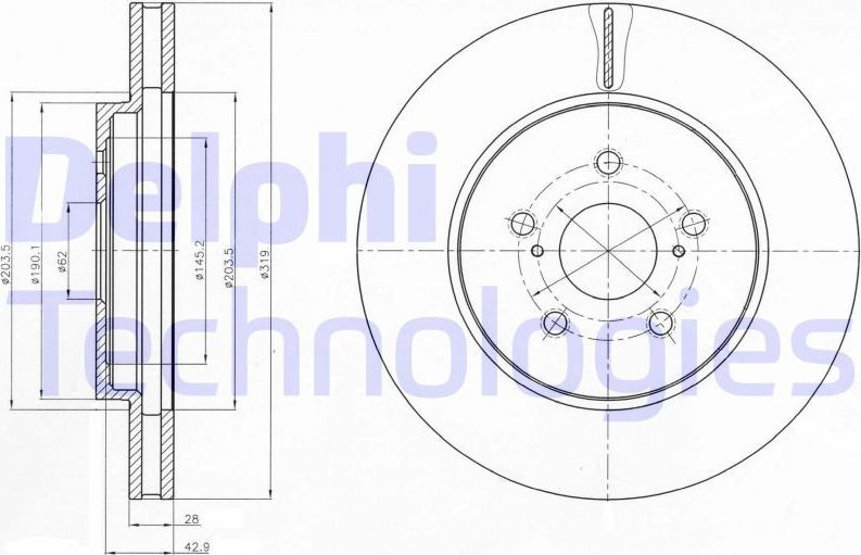 Тормозной диск Delphi. Артикул BG4253