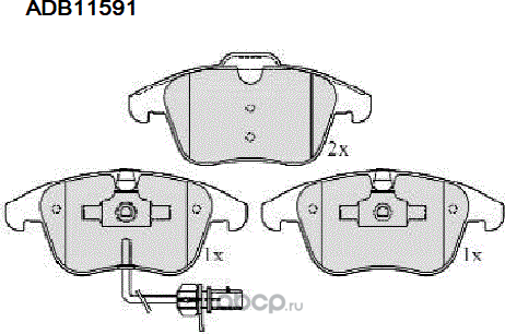 Колодки тормозные дисковые (Allied Nippon). Артикул ADB11591
