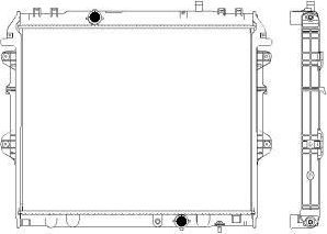 Радиатор охлаждения двигателя Sakura. Артикул 3461-1055