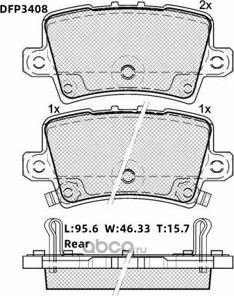 Колодки тормозные дисковые Double Force Double Force. Артикул DFP3408