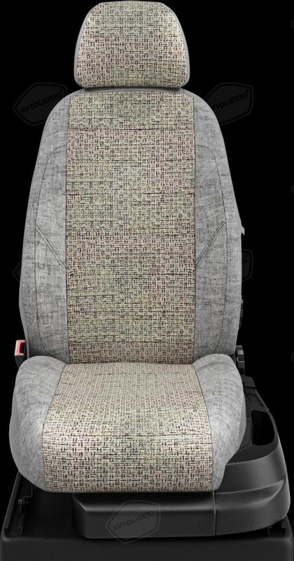 Чехлы Автолидер на сидения для Datsun on-DO седан 2014-2020, цвет Шато-блеск-серый. Артикул DS33-0101-LEN01