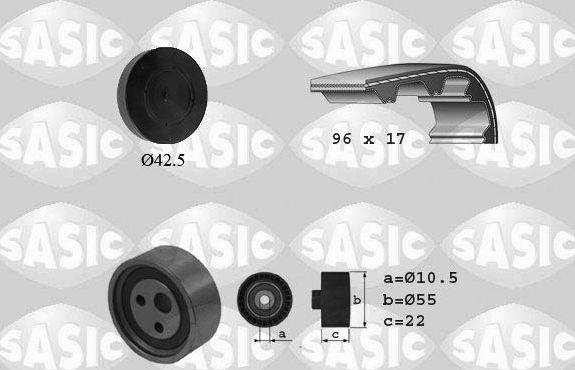 Ремень ГРМ с роликами (комплект) Sasic для Renault Sandero II 2009-2021. Артикул 1754003