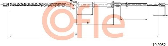 Трос ручника (тросик ручного тормоза) Cofle. Артикул 92.10.9052