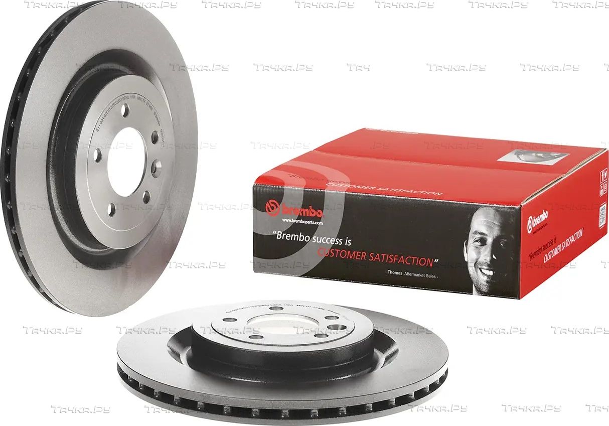 Тормозной диск Brembo PRIME LINE - UV Coated задний для Land Rover Defender II 2019-2026. Артикул 09.B504.11