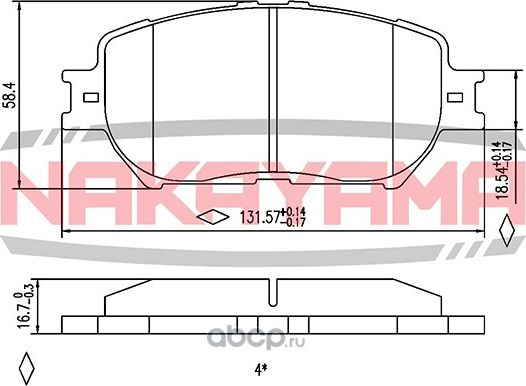Колодки тормозные (Nakayama). Артикул P0283NY