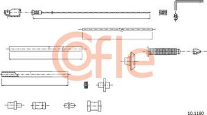 Трос газа Cofle для Citroen Jumpy I 1995-2006. Артикул 92.10.1180