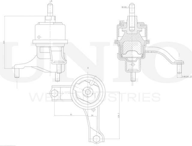 Опора двигателя (Unio). Артикул RMP-15108