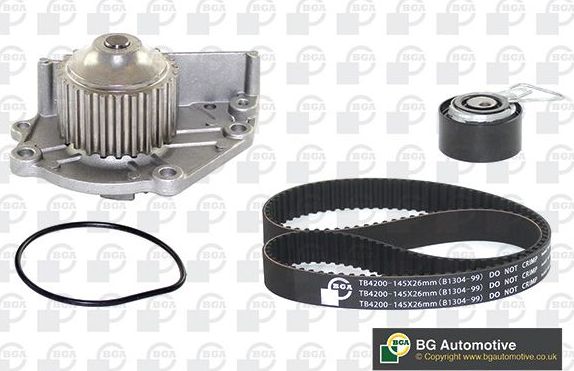 Помпа (водяной насос) с комплектом ремня ГРМ BGA для Rover 200 III (R3) 1995-2000. Артикул TB4200CPK