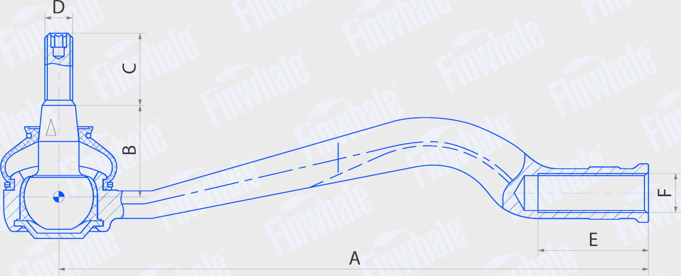 Наконечник рулевой тяги Finwhale. Артикул TRE702