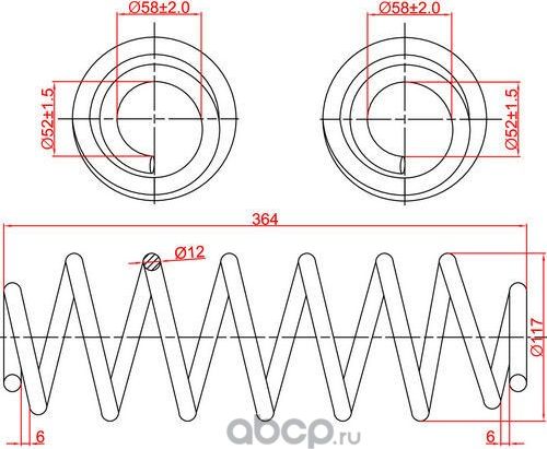 Пружина задней подвески Seat Altea, Skoda Octavia, Superb, VW Golf Plus, Golf V, (Zikmar). Артикул Z48024R