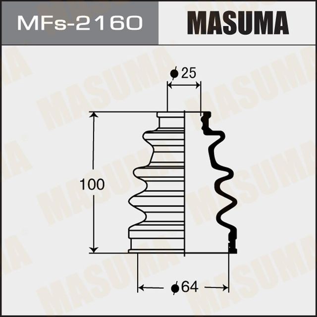 Пыльник ШРУСа 2160 силикон (Masuma). Артикул MFS2160