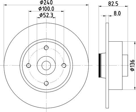 Тормозной диск Trialli. Артикул DF 095108