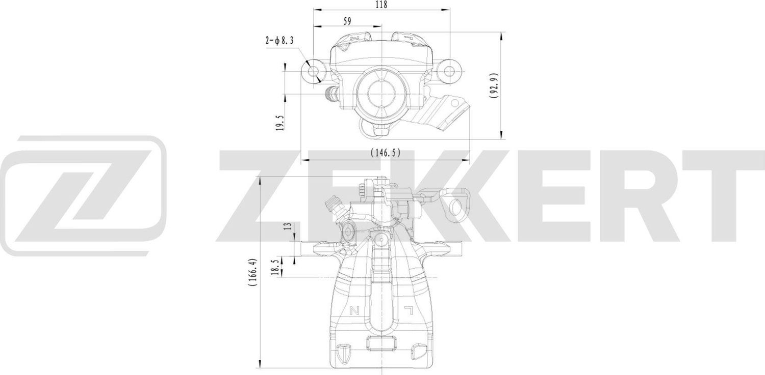 Тормозной суппорт Zekkert (алюминий). Артикул BS-8370