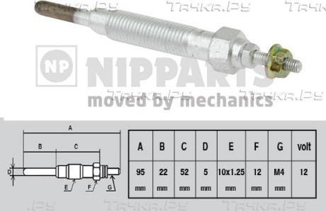 Свеча накаливания (накала) Nipparts. Артикул J5715000