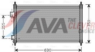 Радиатор кондиционера (конденсатор) AVA (алюминий). Артикул HD5165