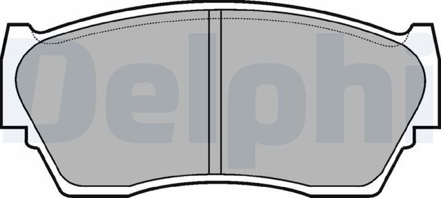 Тормозные колодки Delphi (Low-Metallic) передние для Nissan 100NX 1990-1994. Артикул LP783