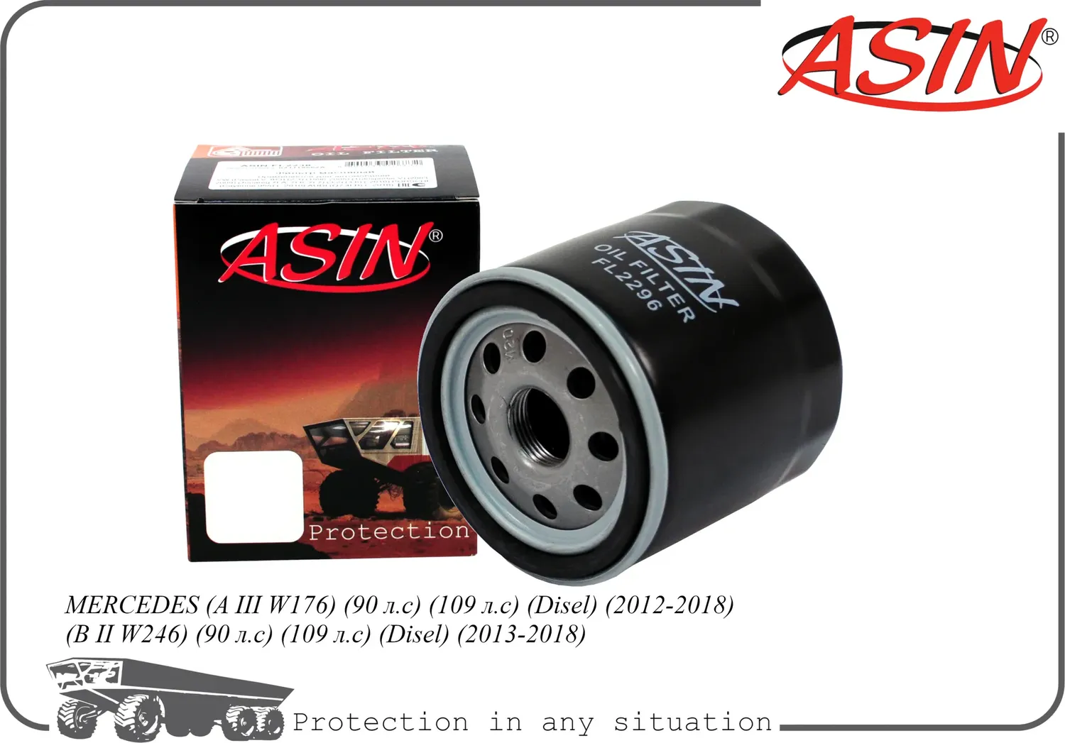 Масляный фильтр (Asin). Артикул ASINFL2296