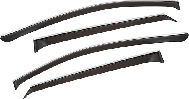 Дефлекторы Chromex для окон (c хром. молдингом) (4 шт.) Mazda CX-5 II 2017-2026. Артикул CHROMEX.63022