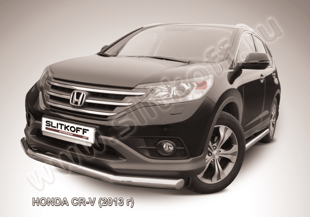 Защита Slitkoff переднего бампера d76 для Honda CR-V IV до рестайлинга (2L) 2012-2015. Артикул HCRV13-002