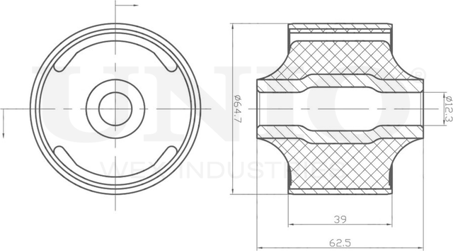 Сайлентблок рычага подвески (Unio). Артикул RMP-20136
