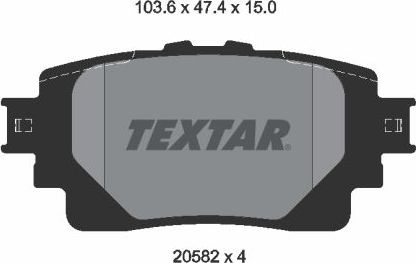 Тормозные колодки Textar. Артикул 2058201