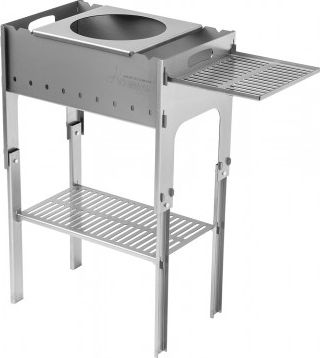 Мангал разборный Тонар со столиком и подставкой под казан, 2 мм, сумка в комплекте. Артикул T-M-S-PK