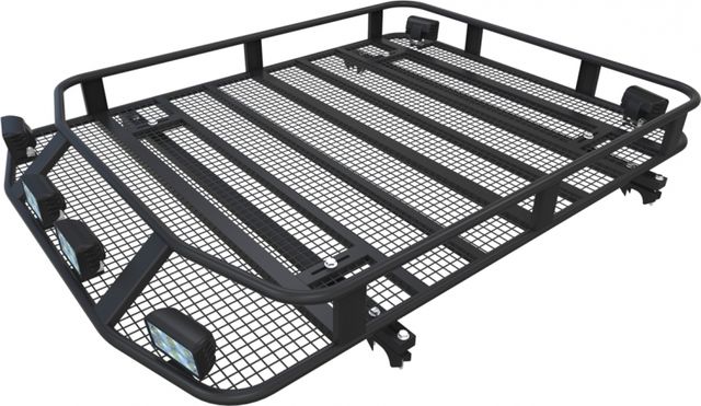 Багажник экспедиционный Podgotoffka 1600х1000х120 с сеткой и креплениями на рейлинги для Suzuki Jimny I, II, III 1970-2018. Артикул PGT-B.04.05