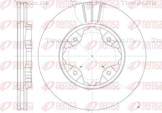 Тормозной диск Remsa передний для Honda Accord V 1993-1998. Артикул 6205.10
