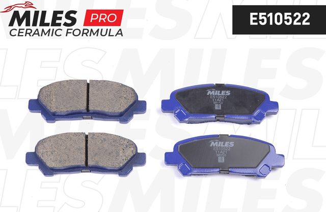 Тормозные колодки Miles (Керамика). Артикул E510522